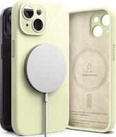 Ringke Silicone Hoesje Geschikt voor Apple iPhone 15 | Compatible met MagSafe | Back Cover Hoesje | Siliconen | Geel