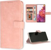 Casemania Hoesje Geschikt voor Samsung Galaxy S20 FE Licht Roze - Portemonnee Book Case - Kaarthouder & Magneetlipje