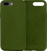 Coverzs Luxe Liquid Silicone case geschikt voor Apple iPhone 7 Plus / 8 Plus hoesje - Groen - Geschikt voor iPhone 8 Plus / 7 Plus case - Leger groene case - Beschermhoesje - Backcover hoesje - Legergroen