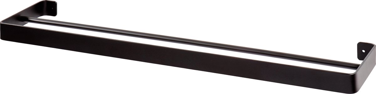 WOOOD Hanna Handdoekenrek - Metaal - Zwart - 3x60x12.5