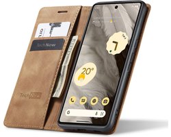 Hoesje geschikt voor Google Pixel 7a - Book Case Leer Slimline Bruin