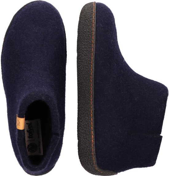 Tofvel - Rabara Wolvilt Sloffen Navy Blue - Maat 36
