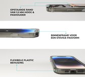 Transparant hoesje geschikt voor iPhone 11 - Hoesje met pashouder hoesje bumper - Doorzichtig case hoesje met shockproof bumpers