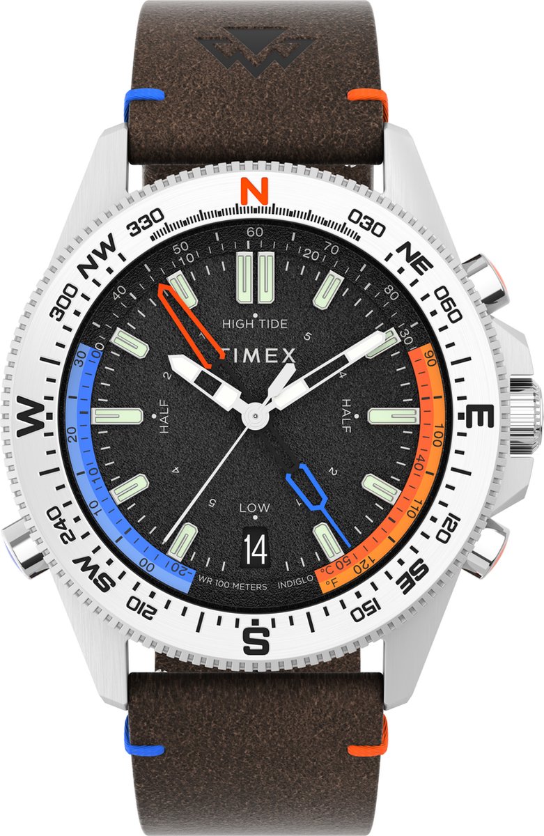 Timex Tide-Temp-Compass TW2V64400 Horloge - Leer - Bruin - Ø 43 mm