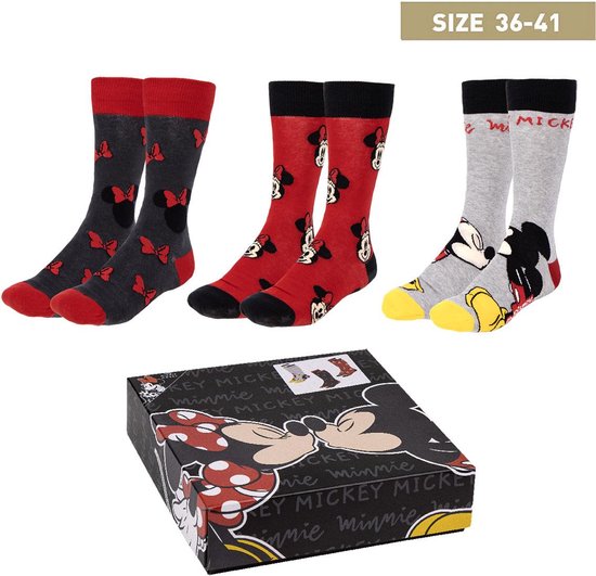 Disney Minnie Mouse Sokken Cadeauverpakking - 3 Paar