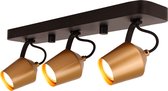 Chericoni Tavola Plafondlamp - 3 Lichts - Goud/Zwart