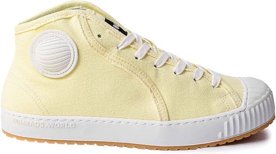 Komrads vegan sneakers - ICNS Partizan Ancient Yellow - Schoen uit duurzaam en gerecycleerd materiaal - Maat 45