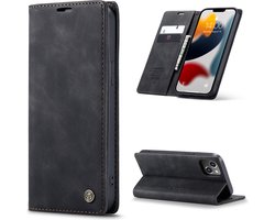 CaseMe Luxe bookcase geschikt voor Apple iPhone 13 - zwart