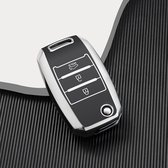 Étui de clé de voiture Kia étui de clé en TPU Durable housse de clé de voiture-couvercle de clé de voiture-convient pour Kia-noir-B3-gadgets Accessoires de vêtements pour bébé de voiture