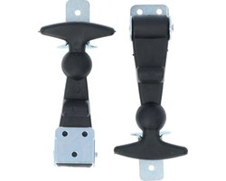 Carpoint Motorkaphakenset 12 cm – Set van 2 – Rubber & Gegalvaniseerd Staal – Universeel – Voor Snelle Motorkapsluiting