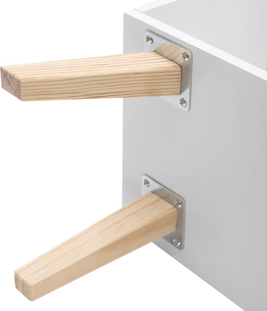 Decopatent Speelgoed Kast / Boekenkast Voor Kinderen - Opbergkast Van Hout Voor Kinderkamer Voor Opbergen Van Speelgoed Knuffels Boekjes Etc Kinderkamer Boekenrek Open Opberg Kast In Wit Decopatent
