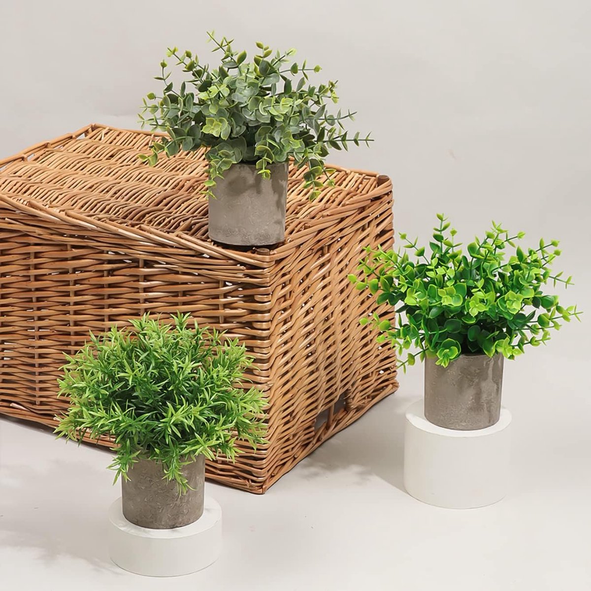2 stuks kunstplanten als echt, 37 cm, kunstplanten, kunstplanten