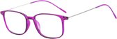 XYZ Eyewear Leesbril Paars +1.00 - Dames - Heren - Leesbrillen - Trendy - Lees bril - Leesbril met sterkte - Voordeel - Met sterkte +1.00