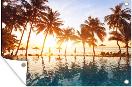 Tuinposter Palmbomen op het strand vanaf € 37,50 Tuinposter Palmbomen op het strand vanaf € 37,50