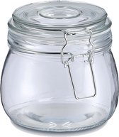 Zeller Voorraadpot/bewaarpot Alfie - 500 ml - glas - beugelsluiting - D11 x H11 cm