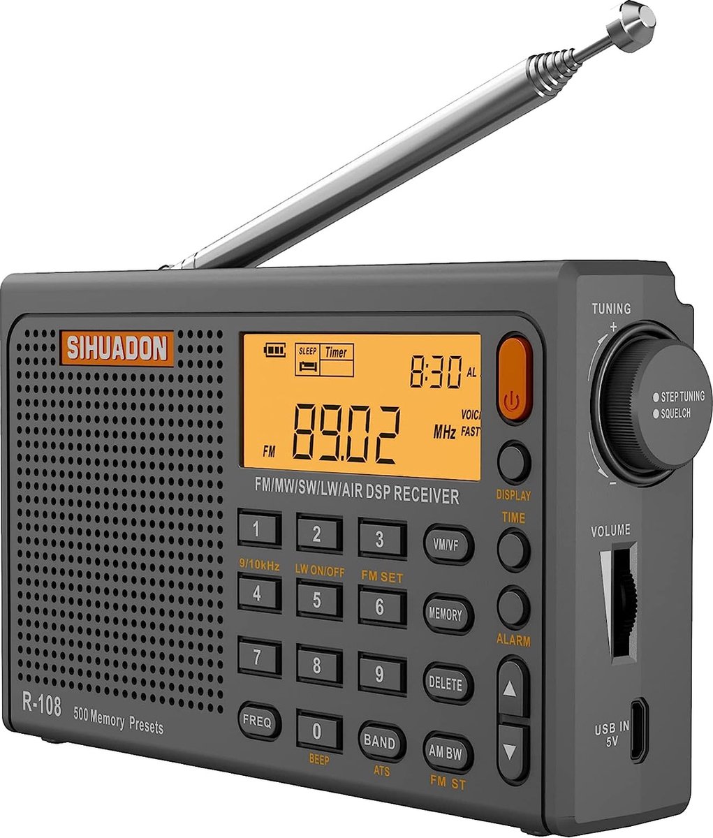 SIHUADON R108 Portable Radio Small Radio Pocket Radio