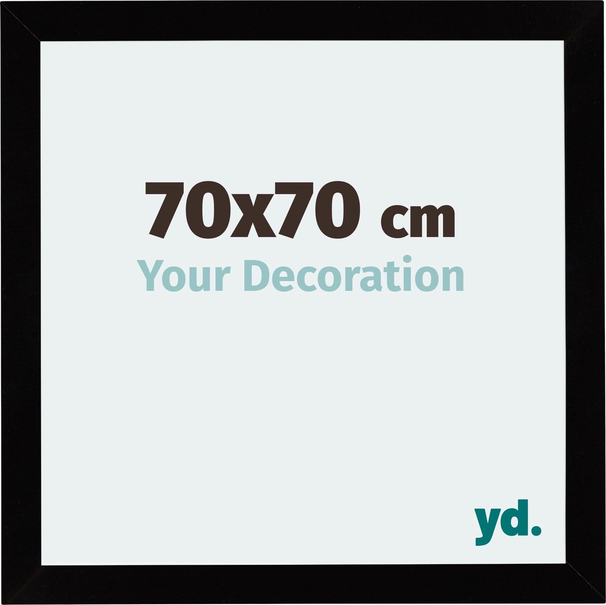 Your Decoration - Fotolijst 70x70 cm - MDF - Zwart Hoogglans - Mura