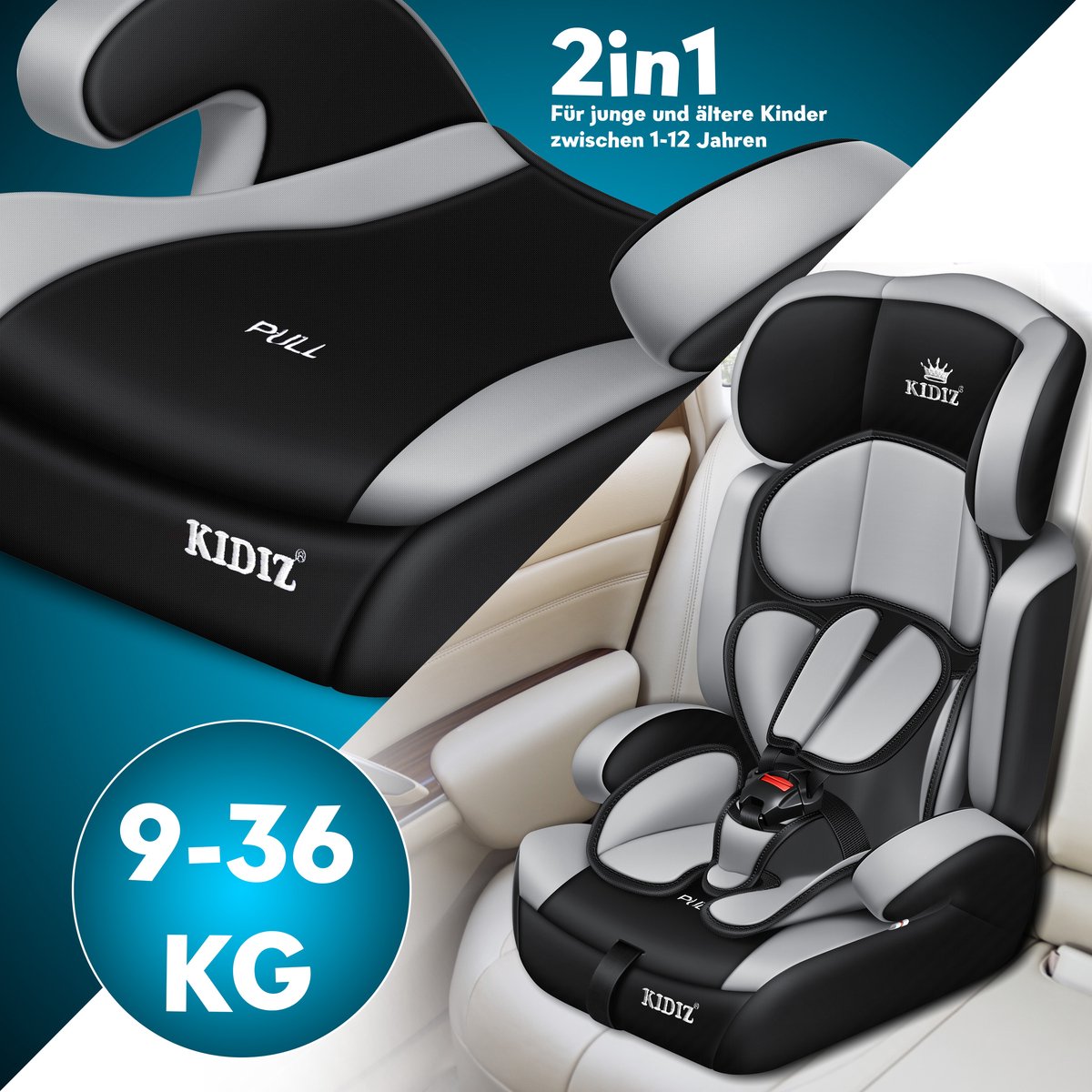 KIDIZ kinderautostoeltje - kuip autostoeltje thumbnail 6