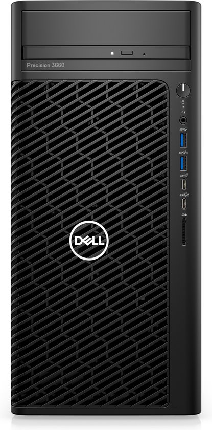 Dell Precision 3660 Tower - MT - 1 x Core i7 13700 2.1 GHz - vPro Enterprise - RAM 32 GB - SSD 1 TB - NVMe, Class 40 - DVD-brander - T1000 - GigE - Win 11 Pro - monitor: geen - zwart - BTS - met 3 jaar basisservice ter plaatse - Disti SNS