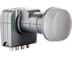 fuba DEK 417 Quattro-LNB Aantal gebruikers: 4 Feed-opname: 40 mm met switch Grijs