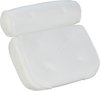 badkussen met zuignappen - zacht - 9 x 38 x 36 cm - polyester - hoofdkussen bad - nekkussen - wit