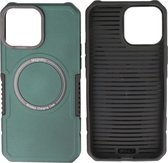 iPhone 14 Pro Max MagSafe Hoesje - Shockproof Back Cover - Donker Groen