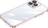 Sulada Shockshield backcase harde achterkant met lensbeschermer en schokbestendigheid voor iPhone 14 Pro roze
