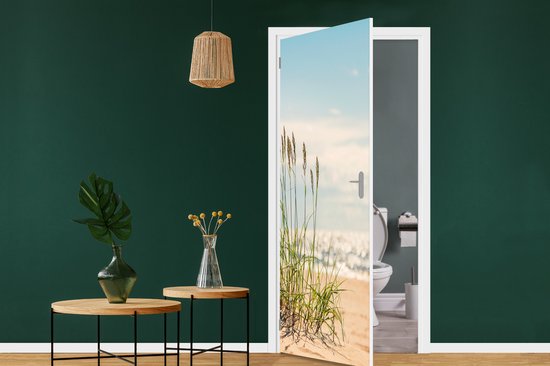 Sticker de porte Brins d'herbe dans les dunes - 80x205 cm - Poster de porte