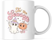 Halloween Mok met tekst: Tis The Season | Halloween Decoratie | Grappige Cadeaus | Grappige mok | Koffiemok | Koffiebeker | Theemok | Theebeker