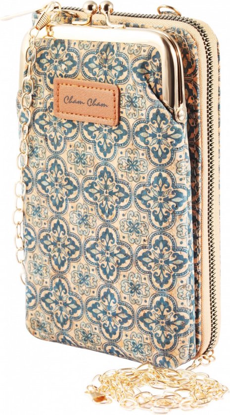 sac à bandoulière green-goose® | Bleu | Avec portefeuille à clip | Spacieux et Pratique | Durable et Trendy