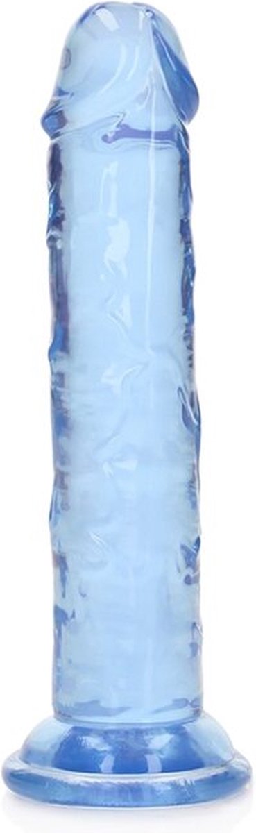 Goedkoopste Straight Realistic Dildo Suction Cup - 6'' / 14,5 - Blue