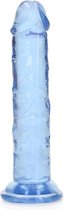 Straight Realistic Dildo Suction Cup - 6'' / 14,5 - Blue