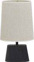 Kardan Tafellamp zwart hout met kap parel wit h: 43cm - Modern - Light & Living