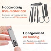 Borvat® | Nagelknipper en Nagelvijl - Pedicureset - Voordeelverpakking - Hoogwaardig RVS - Nageltang