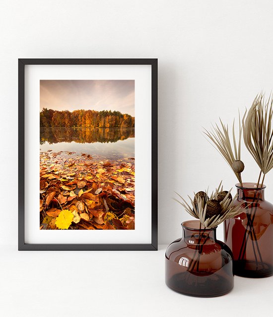Poster in Lijst Autumn Lake