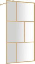 vidaXL-Inloopdouchewand-transparant-115x195-cm-ESG-glas-goudkleurig