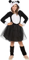 Funidelia | Panda Beer Kostuum Voor voor meisjes  Dieren, Beer - Kostuum voor kinderen Accessoire verkleedkleding en rekwisieten voor Halloween, carnaval & feesten - Maat 97 - 104 cm - Zwart