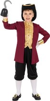 Funidelia | Kapitein Haak Kostuum Voor voor jongens  Peter Pan, Piraten, Verhalen, Captain Hook - Kostuum voor kinderen Accessoire verkleedkleding en rekwisieten voor Halloween, carnaval & feesten - Maat 107 - 113 cm - Rood