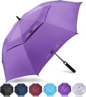 Golfparaplu, hoogste kwaliteit, koepelmaat 157 of 172 cm, regen- en stormbestendig, gemakkelijk openingsmechaniek, lila
