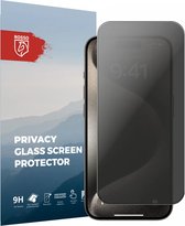 Rosso Privacy Screen Protector Geschikt voor iPhone 15 Pro - 9H Gehard Glas - Case Friendly Tempered Glass - Eenvoudige Installatie