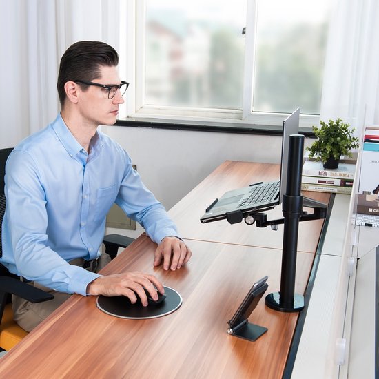 VIVO Clamp on Desk Extender PC Desk Holder with Wall Mount Option, Stand and Large Gaming Computer Case Stand, Adjustable with Secure Lock, Black, MOUNT-PC07G VIVO Clamp on Desk Extender PC Desk Holder with Wall Mount Option, Stand and Large Gaming Computer Case Stand, Adjustable with Secure Lock, Black, MOUNT-PC07G