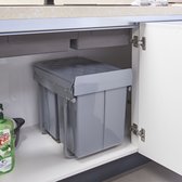 Homra inbouwprullenbak 2x20 liter Grijs | Beste Prijs
