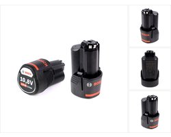 Bosch accu-starterset 2x GBA 10,8 V 2,0 Ah / 2000 mAh Li-Ion Professional ( 2607336879 )
