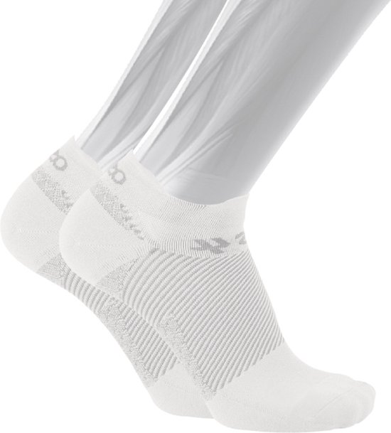 OS1st FS4 fasciitis plantaris compressie sneakersokken maat XL (48+) – wit – hielspoor – vermoeide voeten – pijn onder de voetboog – hielpijn – ademend – vochtregulerend – verkoelend - naadloos – antibacterieel