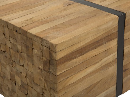 BELIANI GANDER - Salontafel - Lichte houtkleur - Teakhout