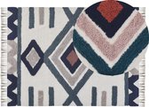 KOZLU - Laagpolig vloerkleed - Multicolor - 140 x 200 cm - Katoen