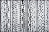 KEBAN - Laagpolig vloerkleed - Zwart - 140 x 200 cm - Polyester