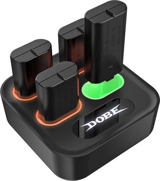 Venom Power Oplaadstation – Snel En Slim Laden Voor 4 AA Of AAA Batterijen, Inclusief 10x AAA 500mAh, Perfect Voor Gamecontrollers En Speelgoed