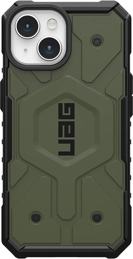 UAG - Pathfinder iPhone 15 Plus Mag Hoesje - olijfgroen