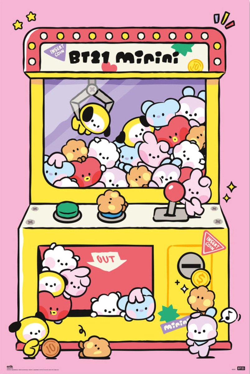 Grupo Erik Poster BT21 - Arcade Machine 61x91,5cm Divers